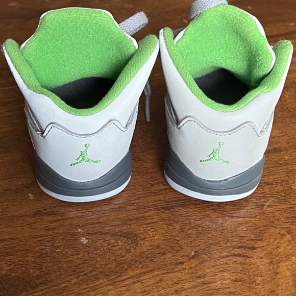 Toddler Retro Air Jordan 4c Reflective Gray and Green - Picture 4 of 7